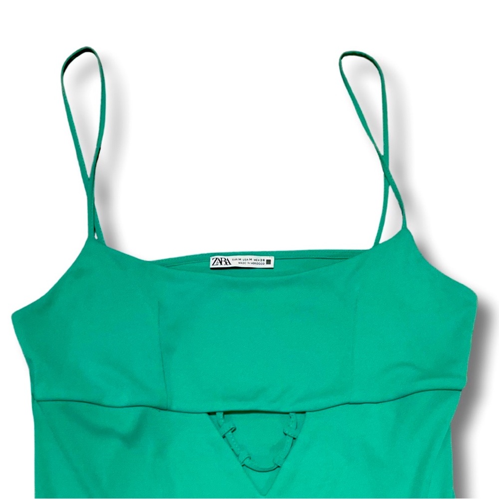 Green Zara Midi Dress Size Medium